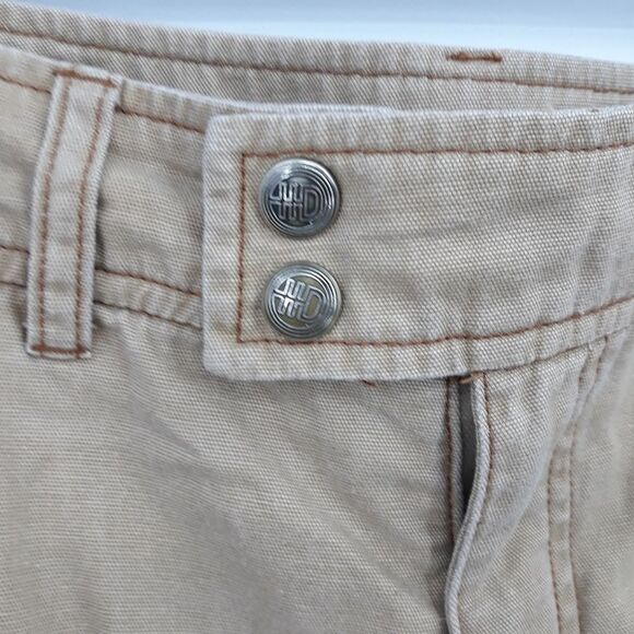 Harley-Davidson Cotton Utilitarian Crago High-rise Capri Moto Pants Tan Size 8 - Picture 10 of 16